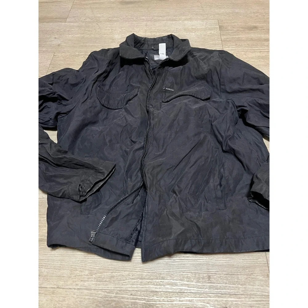 Calvin Klein Mens Work Style Jacket Bomber Black Size XL Full Zip‎